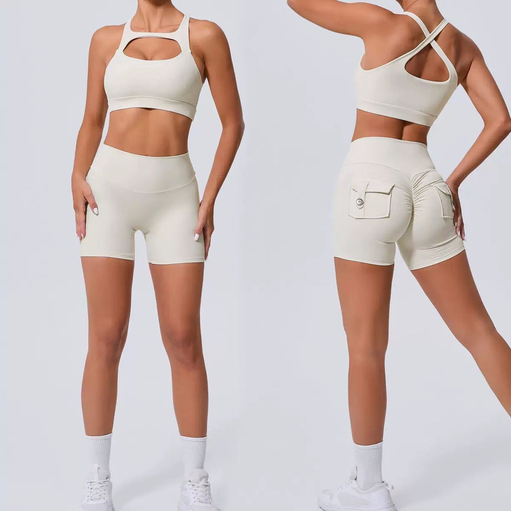 Cutout Racerback Sports Bra