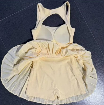 Open Back Pleated Tennis Dress