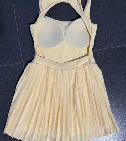 Open Back Pleated Tennis Dress
