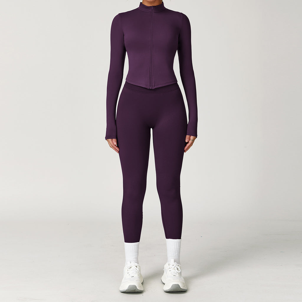 Cropped Full-Zip Long Sleeve Active Jacket