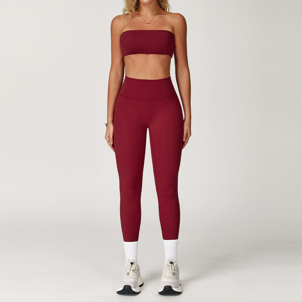 Seamless Bandeau & High-Waist Leggings Set