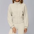 Cropped Zip-Up Sweatshirt Jacket