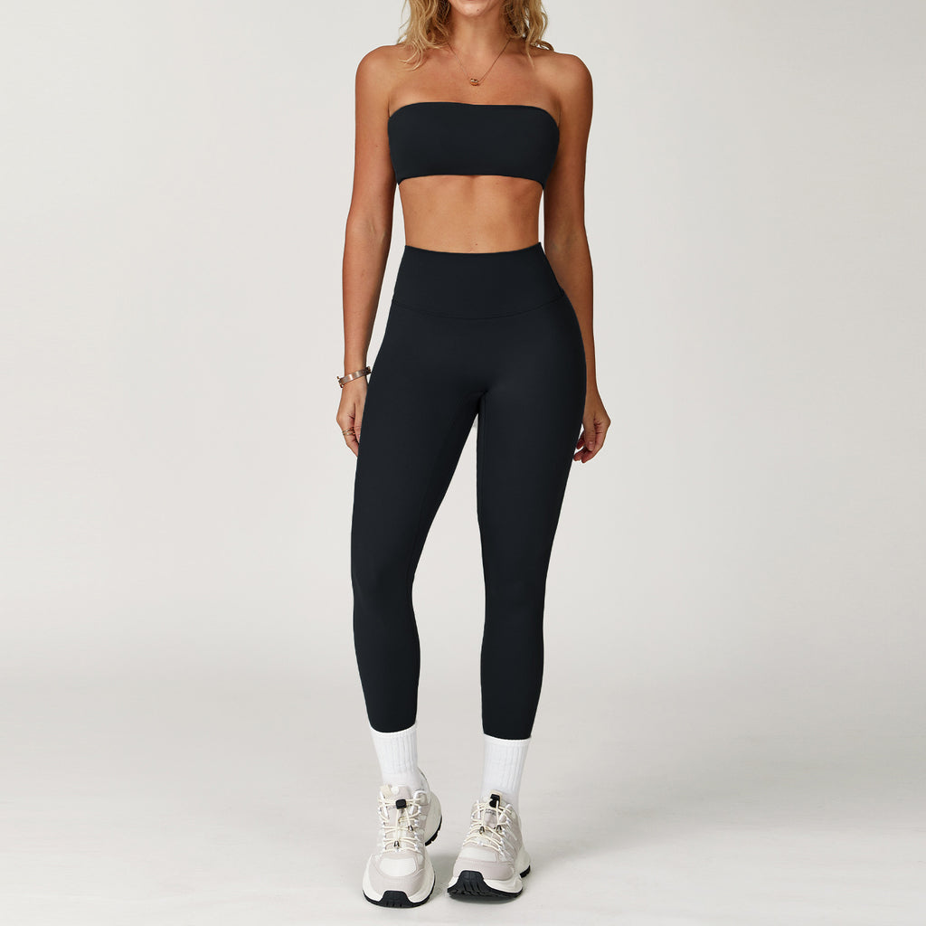 Seamless Bandeau & High-Waist Leggings Set