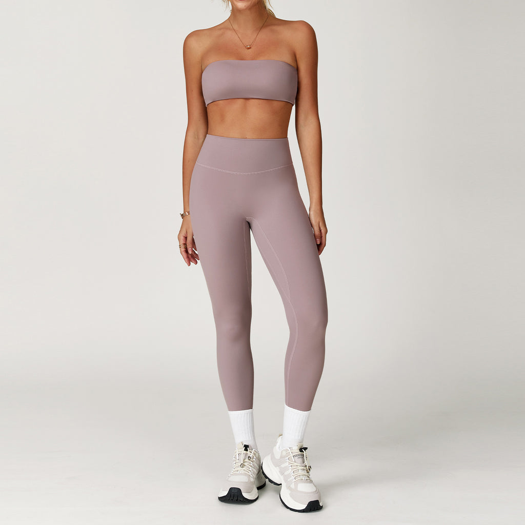 Seamless Bandeau & High-Waist Leggings Set