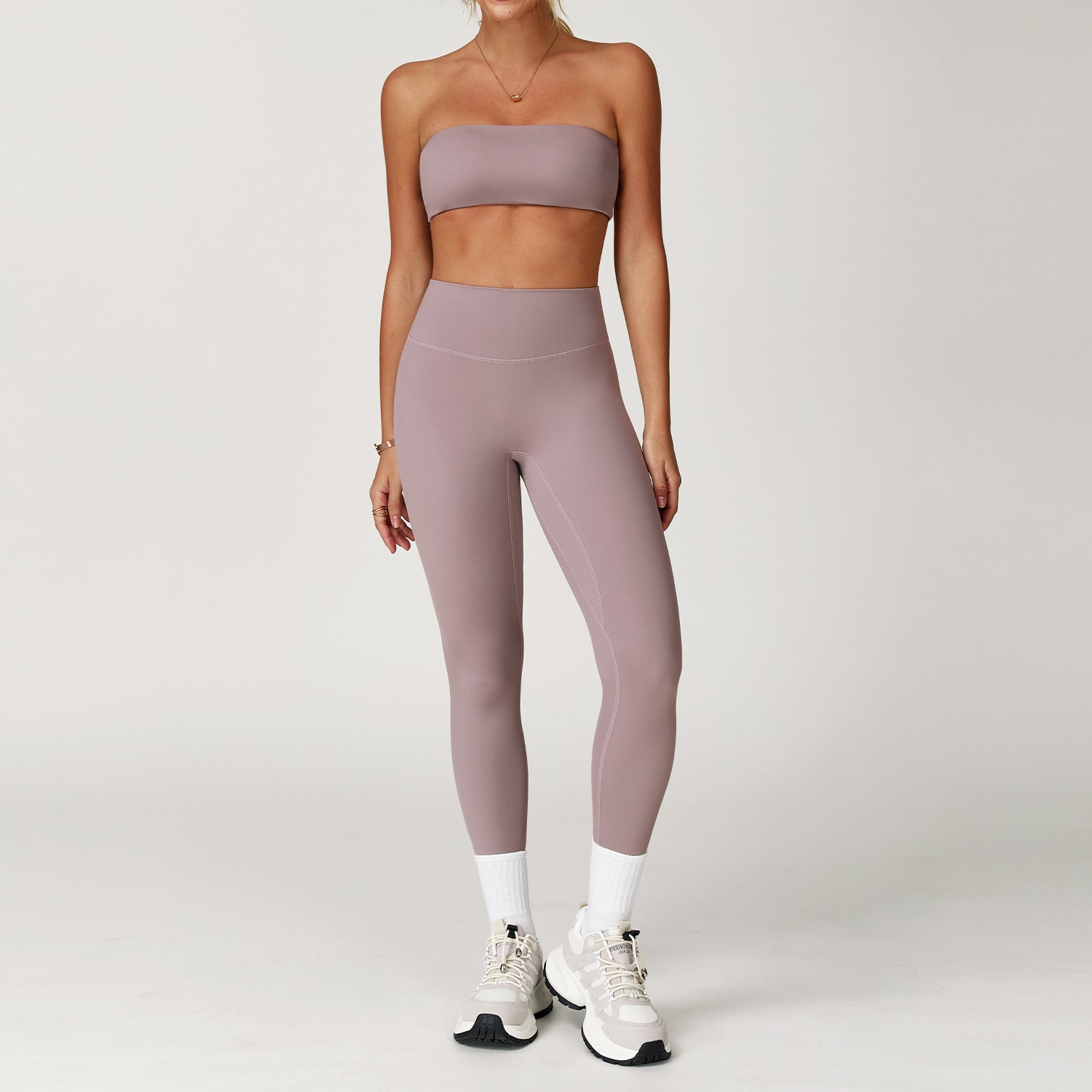 Seamless Bandeau & High-Waist Leggings Set