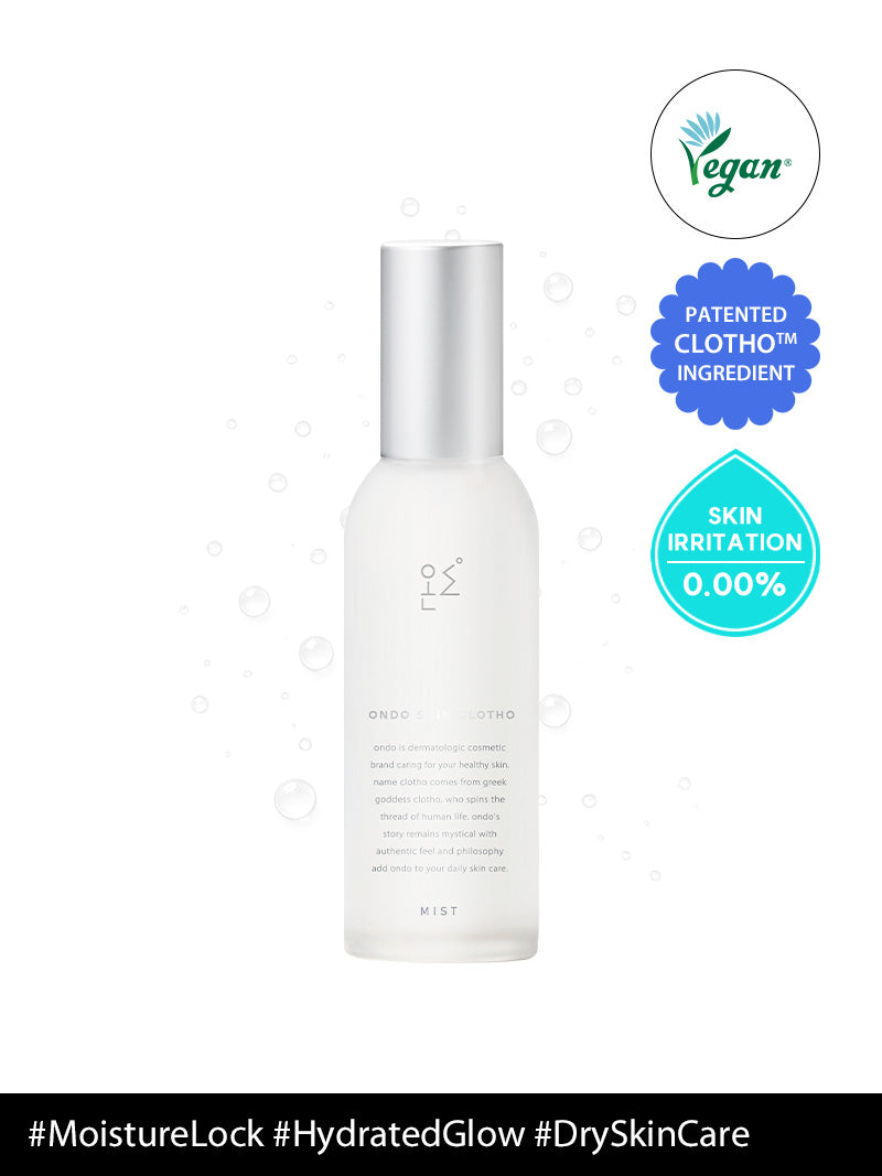 Skincare bottle with vegan and irritation-free labels on a white background