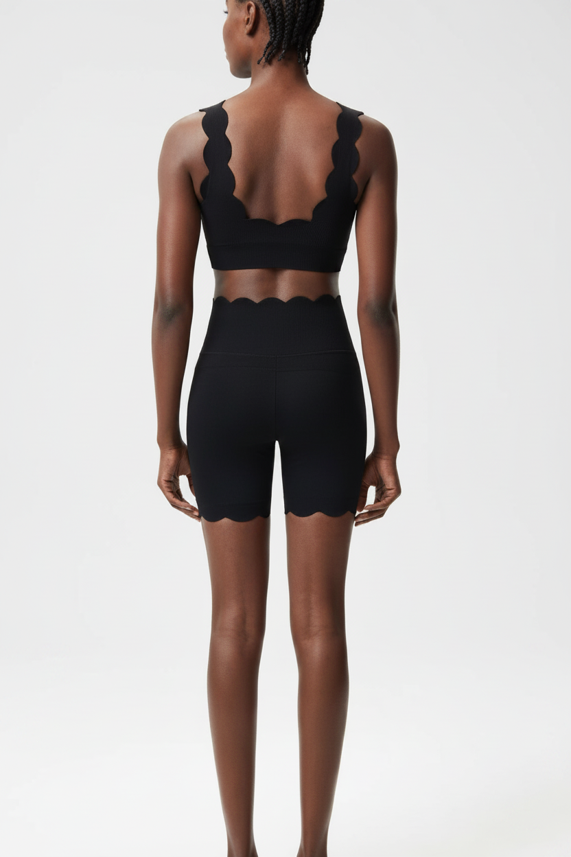 Enhanced Black Two-Piece Set Back View