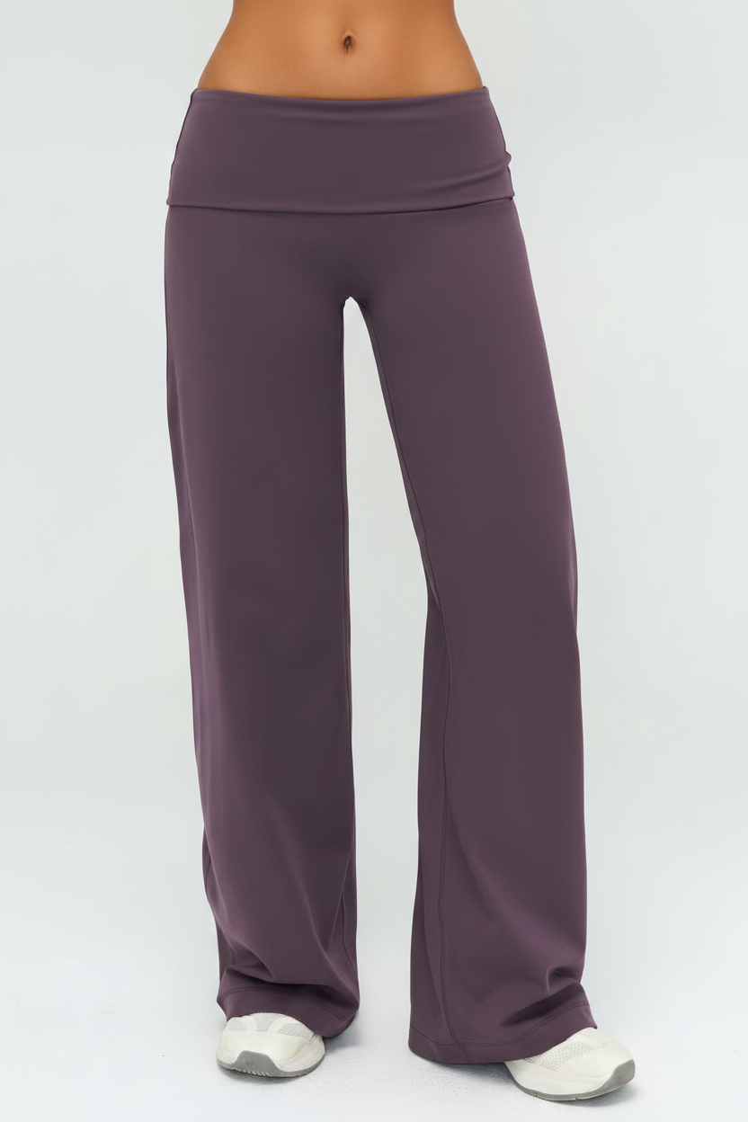 Enhanced Dusty Mauve Yoga Pants Front