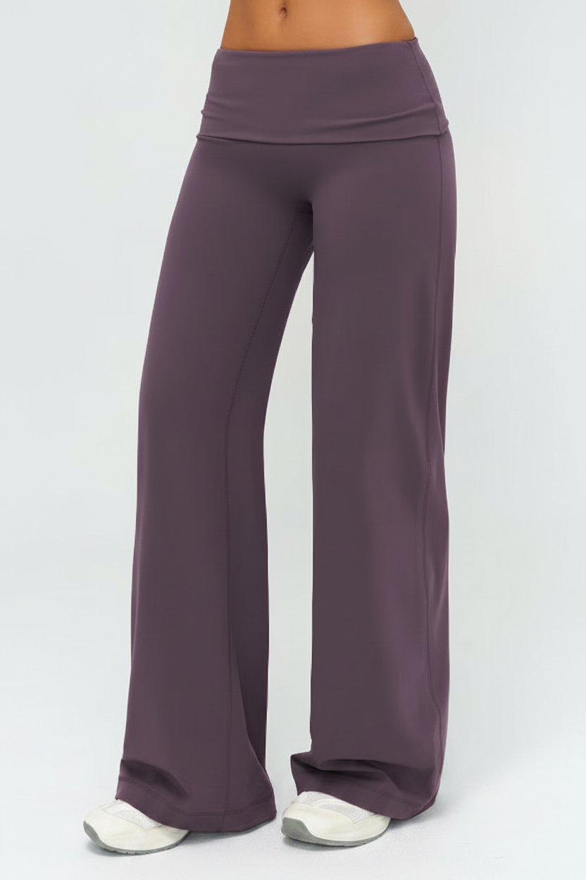 Enhanced Dusty Mauve Yoga Pants Three-Quarter