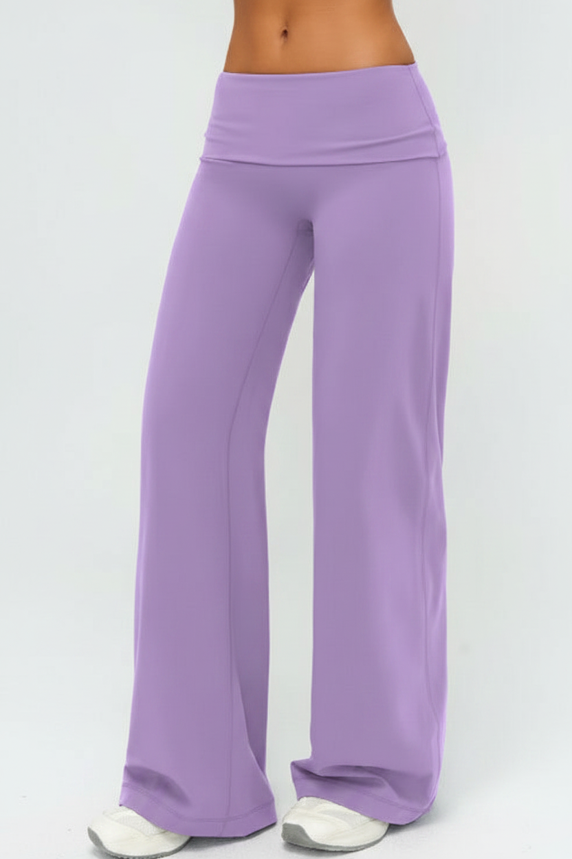 Enhanced Lavender Yoga Pants Three-Quarter