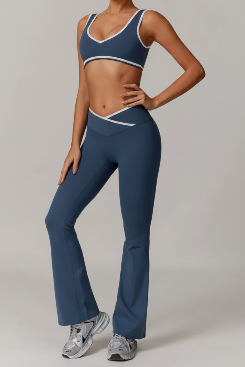 Enhanced Steel Blue Activewear Set